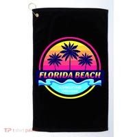 Florida Beach Retro Golf Towel thumb 0