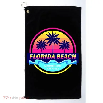 Florida Beach Retro Golf Towel