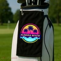 Florida Beach Retro Golf Towel thumb 2