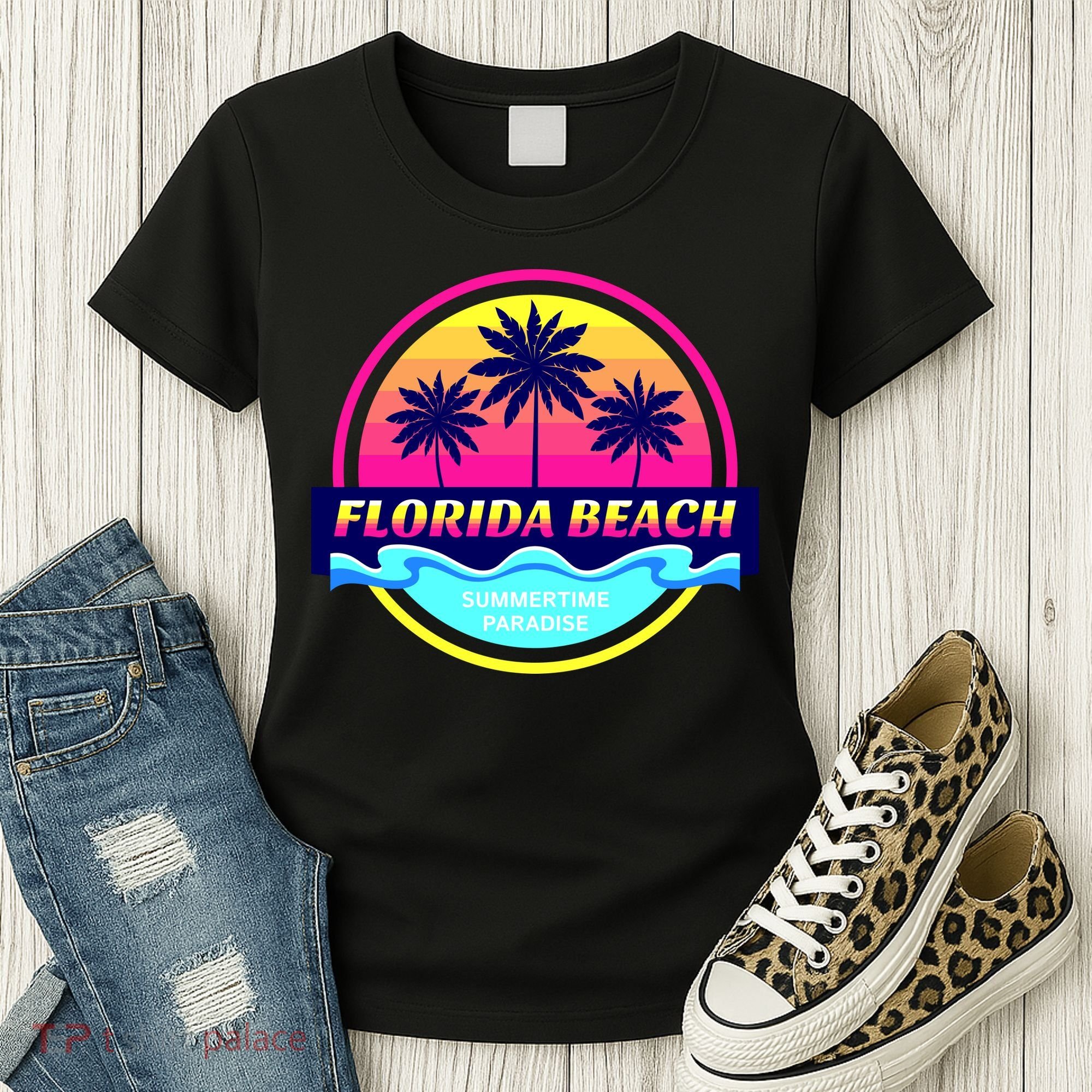 Florida Beach Retro Women's T-Shirt