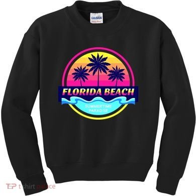 Florida Beach Retro Kids Sweatshirt