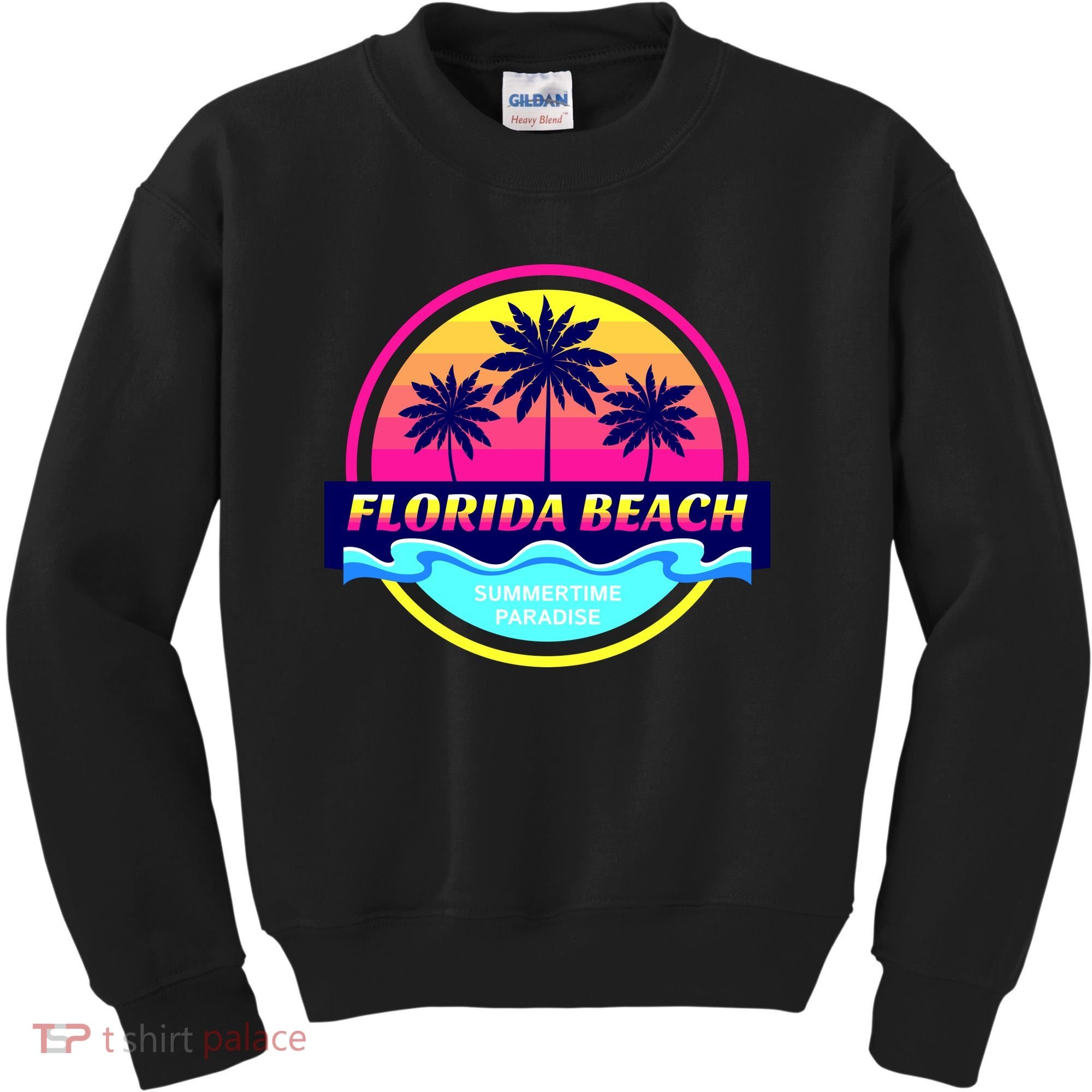 Florida Beach Retro Kids Sweatshirt