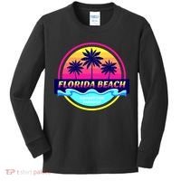 Florida Beach Retro Kids Long Sleeve Shirt thumb 0