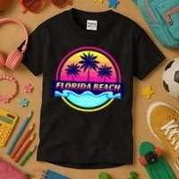 Florida Beach Retro Kids T-Shirt thumb 3