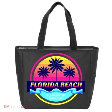 Florida Beach Retro Tote Bag