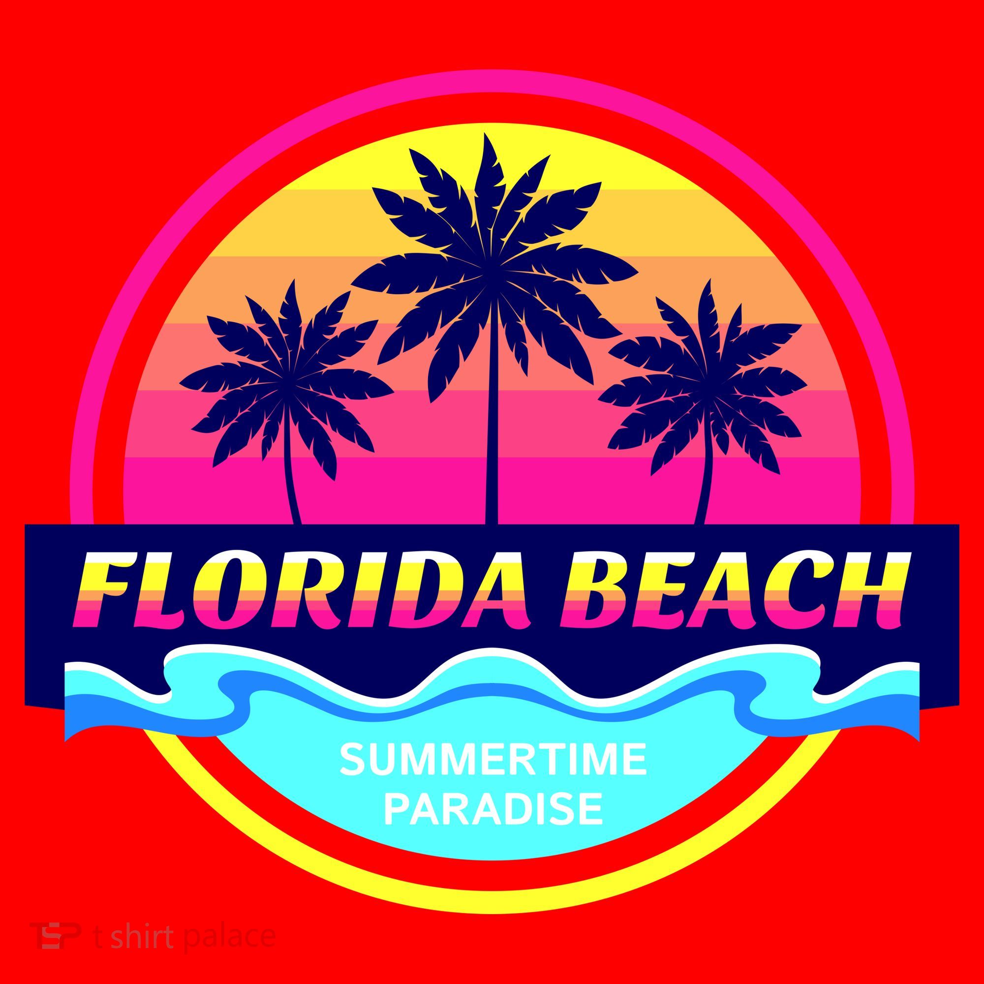 Florida Beach Retro Santa Hat
