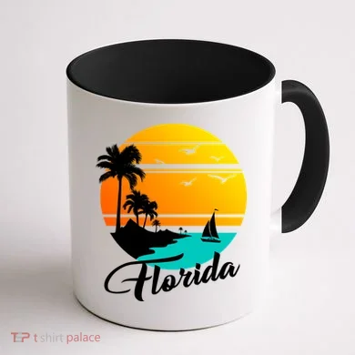 Florida Beach Sunset Coffee Mug back