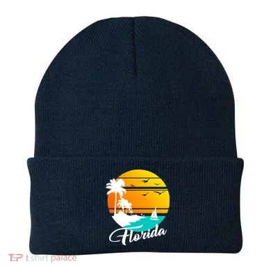 Florida Beach Sunset Beanie