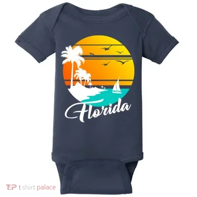 Florida Beach Sunset Baby Bodysuit