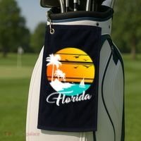 Florida Beach Sunset Golf Towel thumb 2
