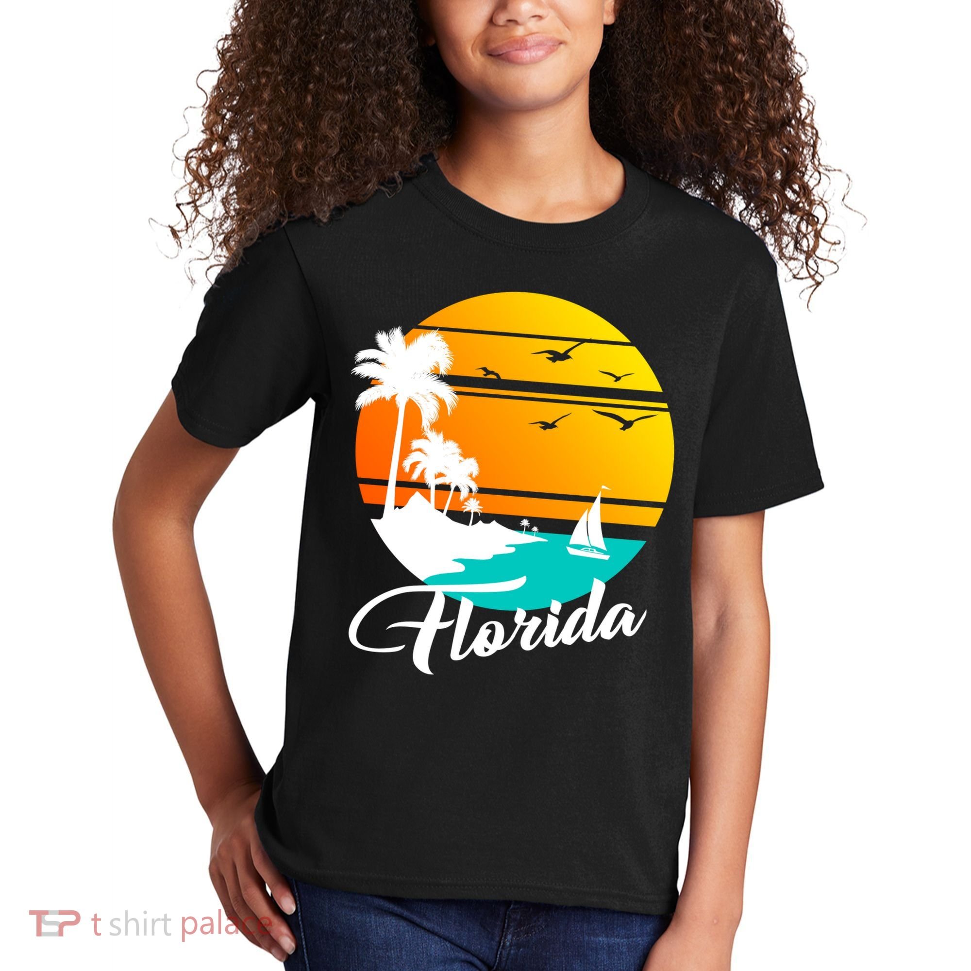 Florida Beach Sunset Kids T-Shirt