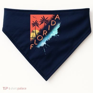 Florida Beach Vacation USA-Made Doggie Bandana