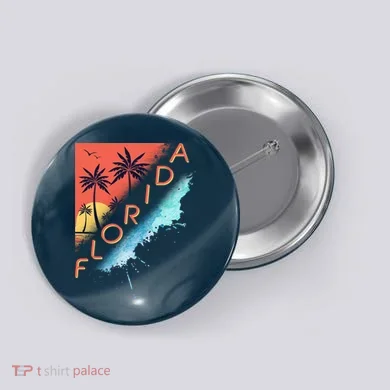 Florida Beach Vacation Button