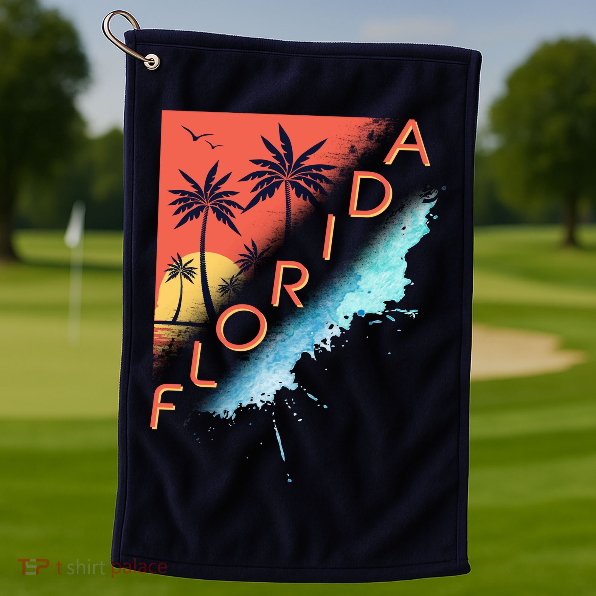 Florida Beach Vacation Golf Towel