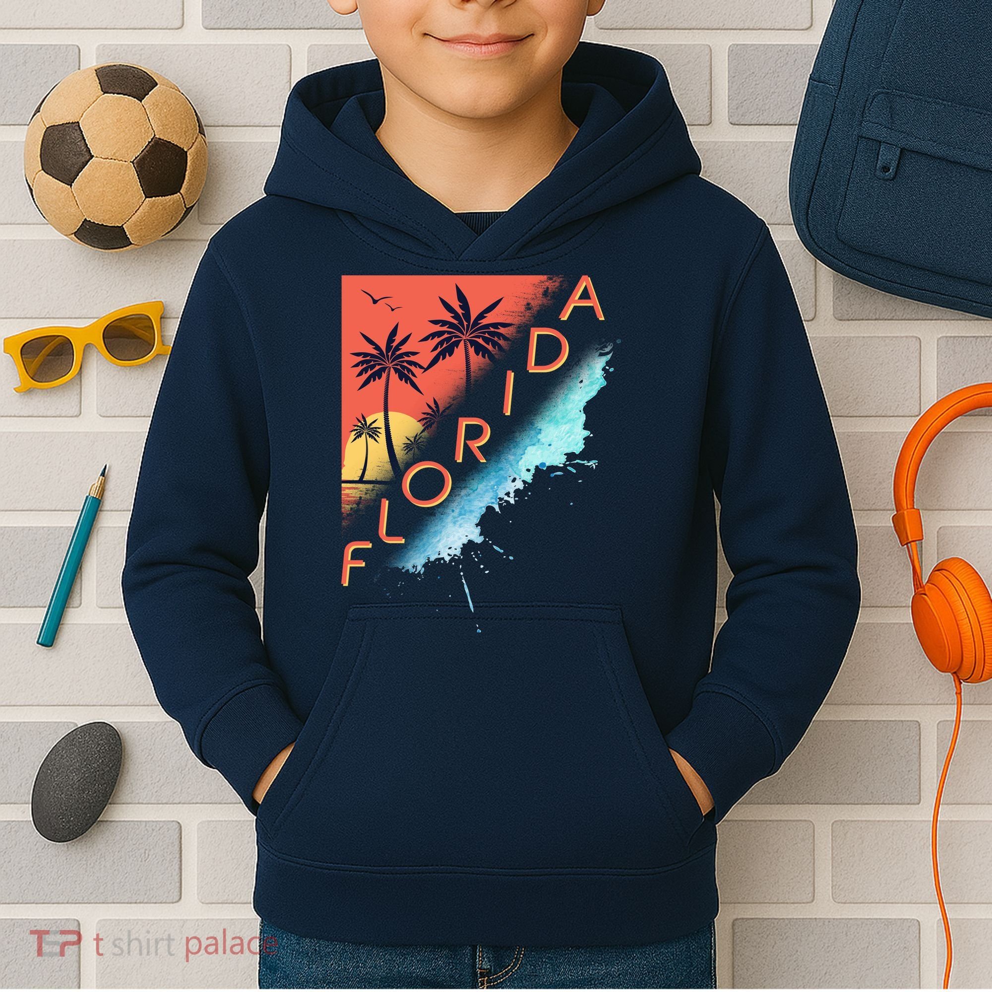 Florida Beach Vacation Kids Hoodie