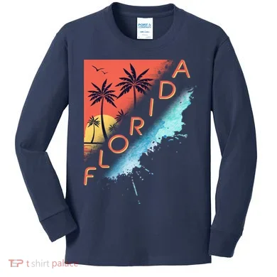 Florida Beach Vacation Kids Long Sleeve Shirt