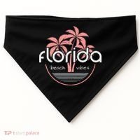 Florida Beach Vibes Retro  USA-Made Doggie Bandana thumb 0