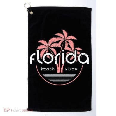 Florida Beach Vibes Retro  Golf Towel