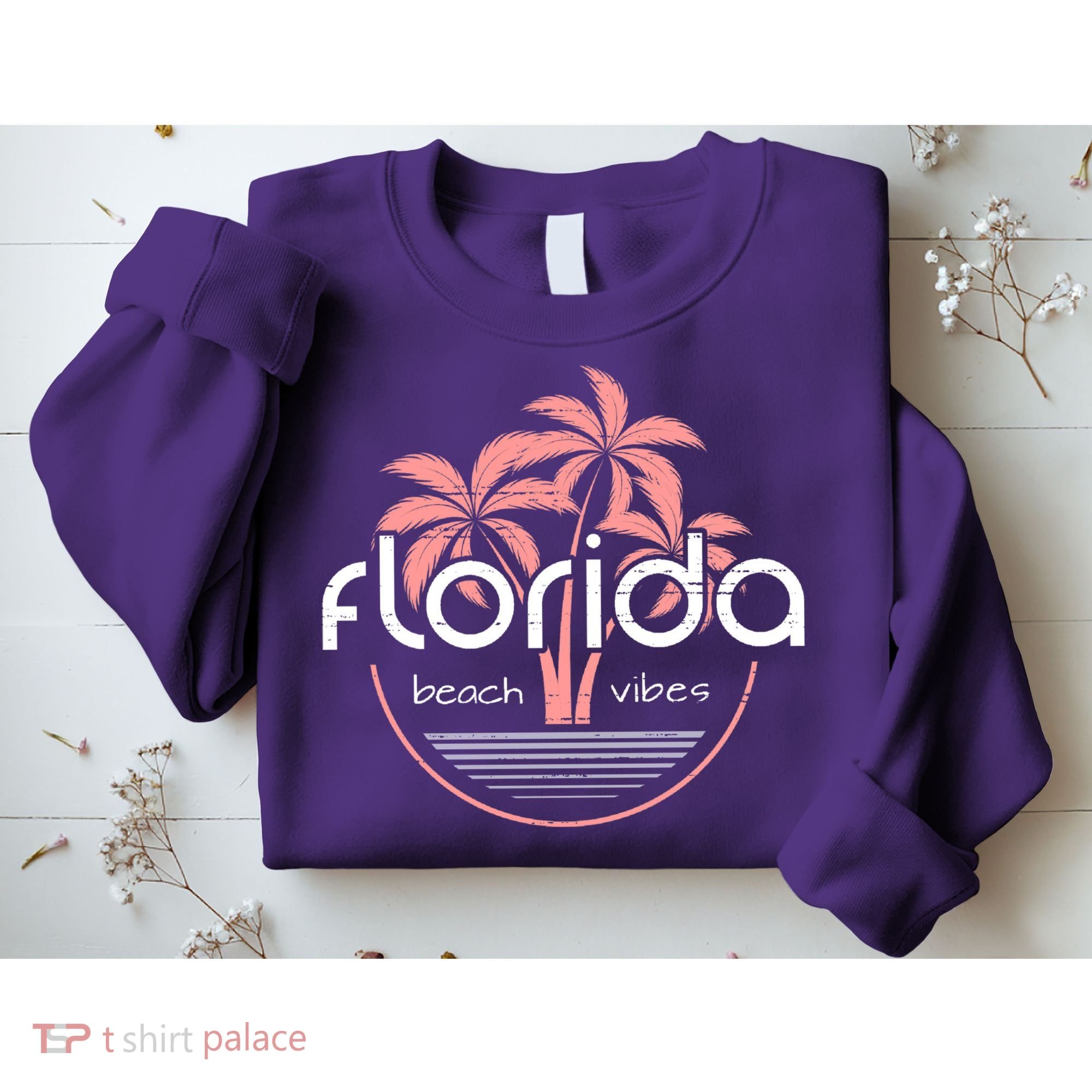 Florida Beach Vibes Retro  Sweatshirt