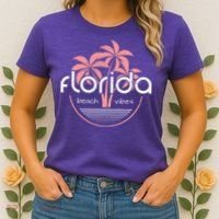 Florida Beach Vibes Retro  Women's T-Shirt thumb 2