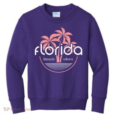 Florida Beach Vibes Retro  Kids Sweatshirt