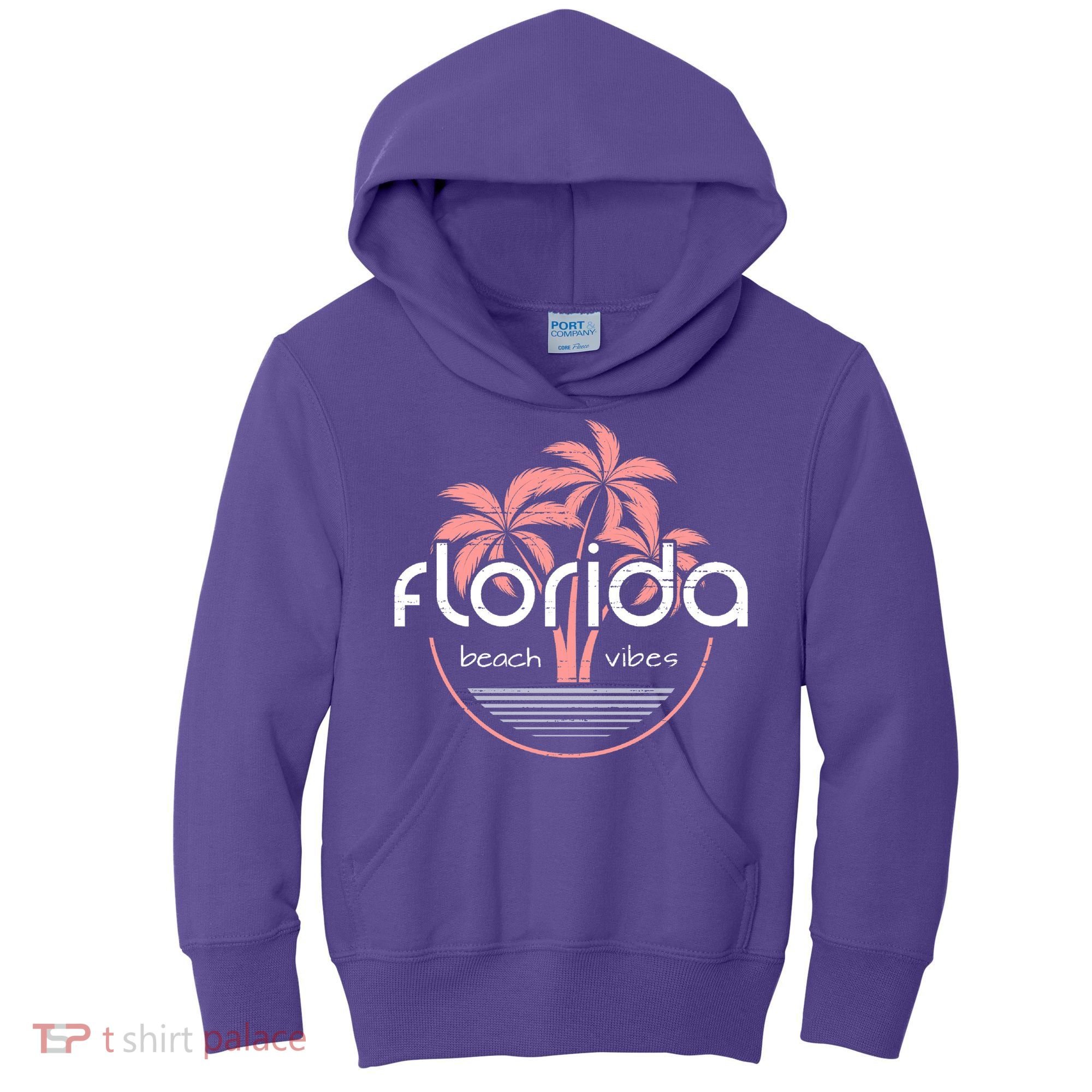 Florida Beach Vibes Retro  Kids Hoodie