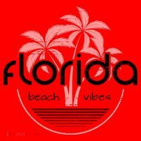 Florida Beach Vibes Retro  Santa Hat thumb 1