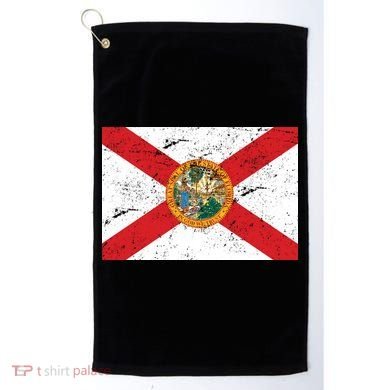 Florida Flag Distressed Vintage Golf Towel