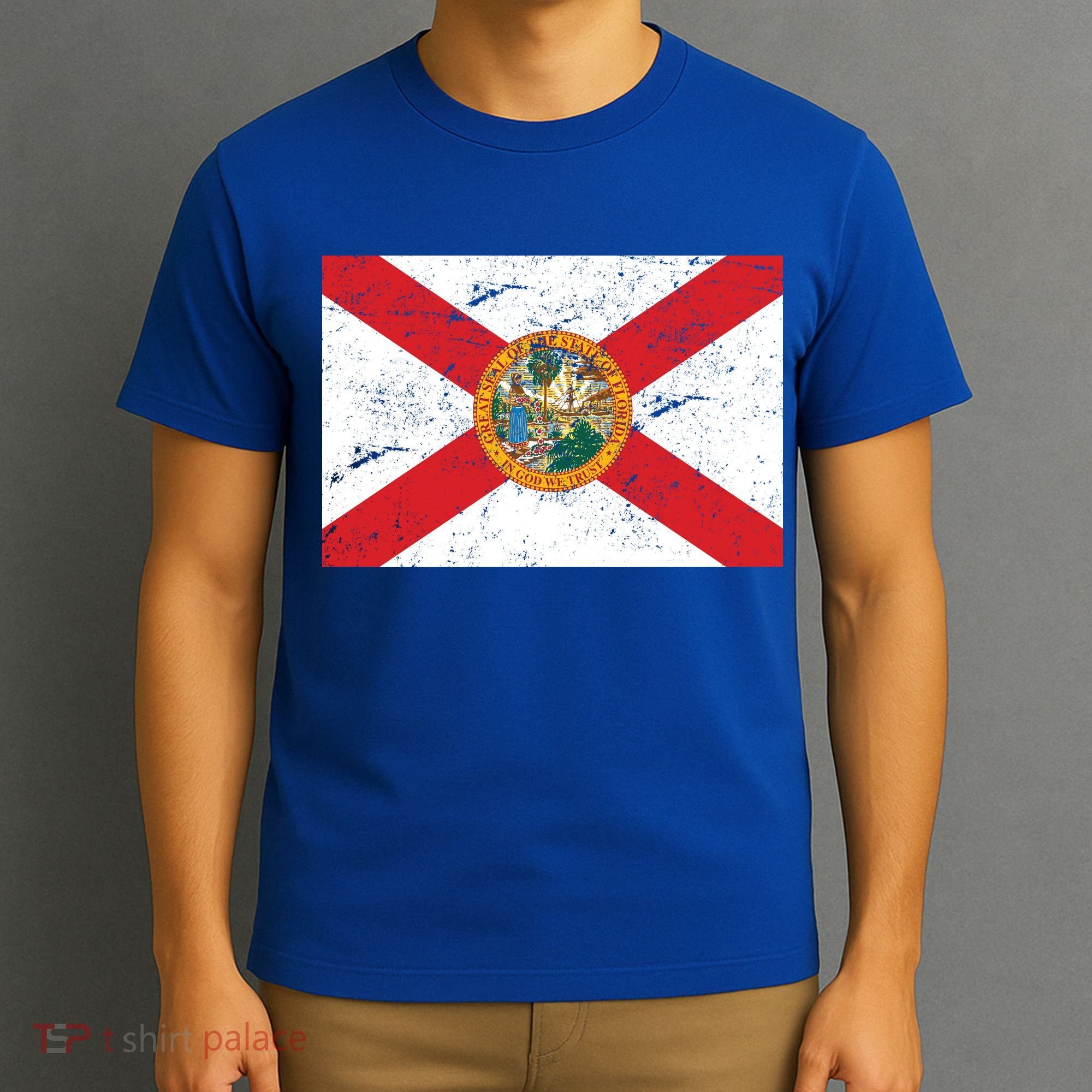 Florida Flag Distressed Vintage T-Shirt