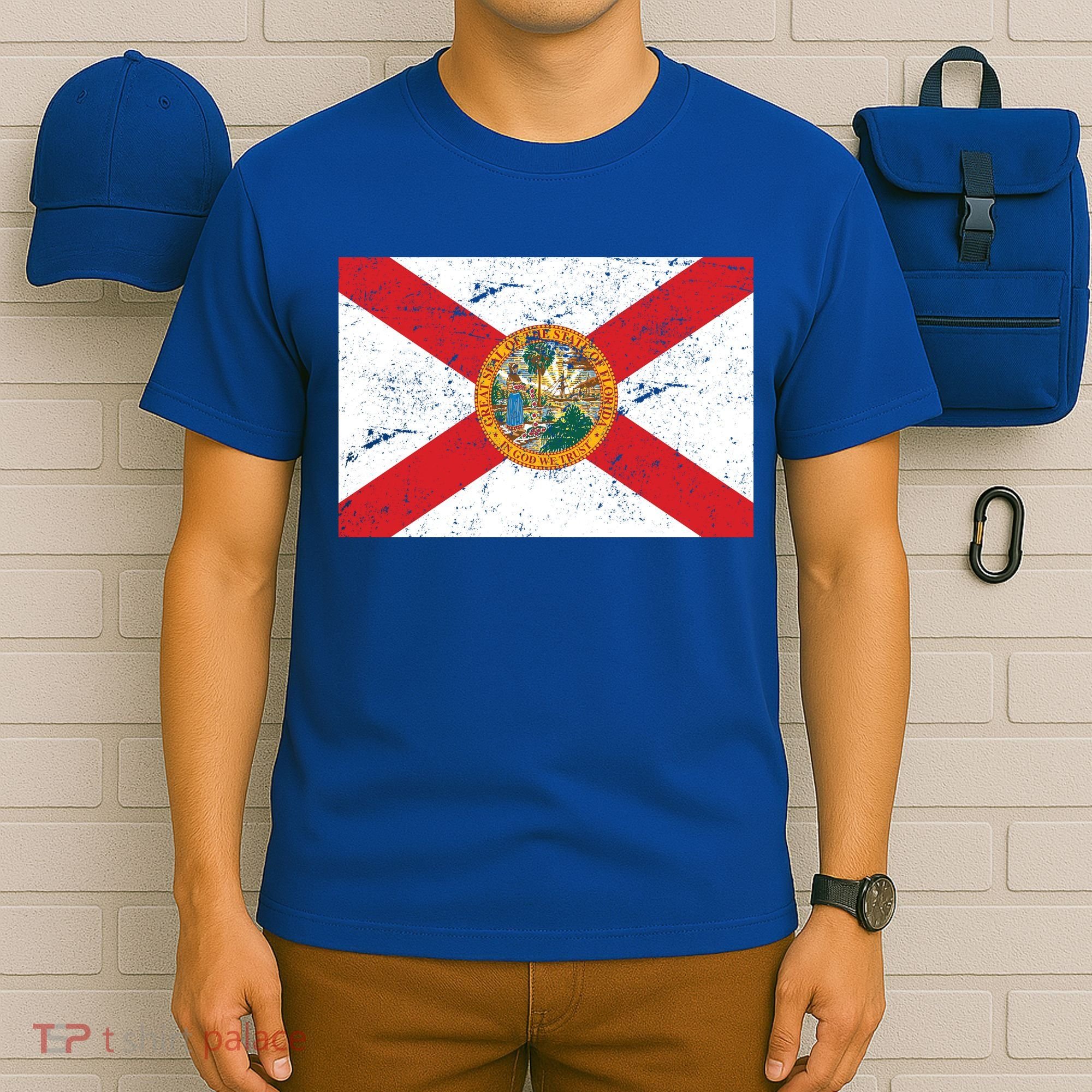 Florida Flag Distressed Vintage T-Shirt