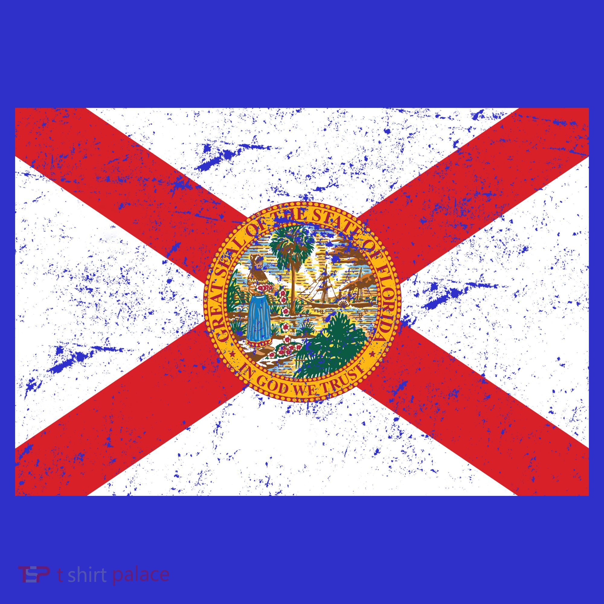 Florida Flag Distressed Vintage T-Shirt