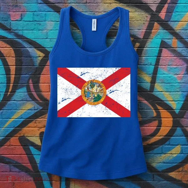 Florida Flag Distressed Vintage Women's Tank Top