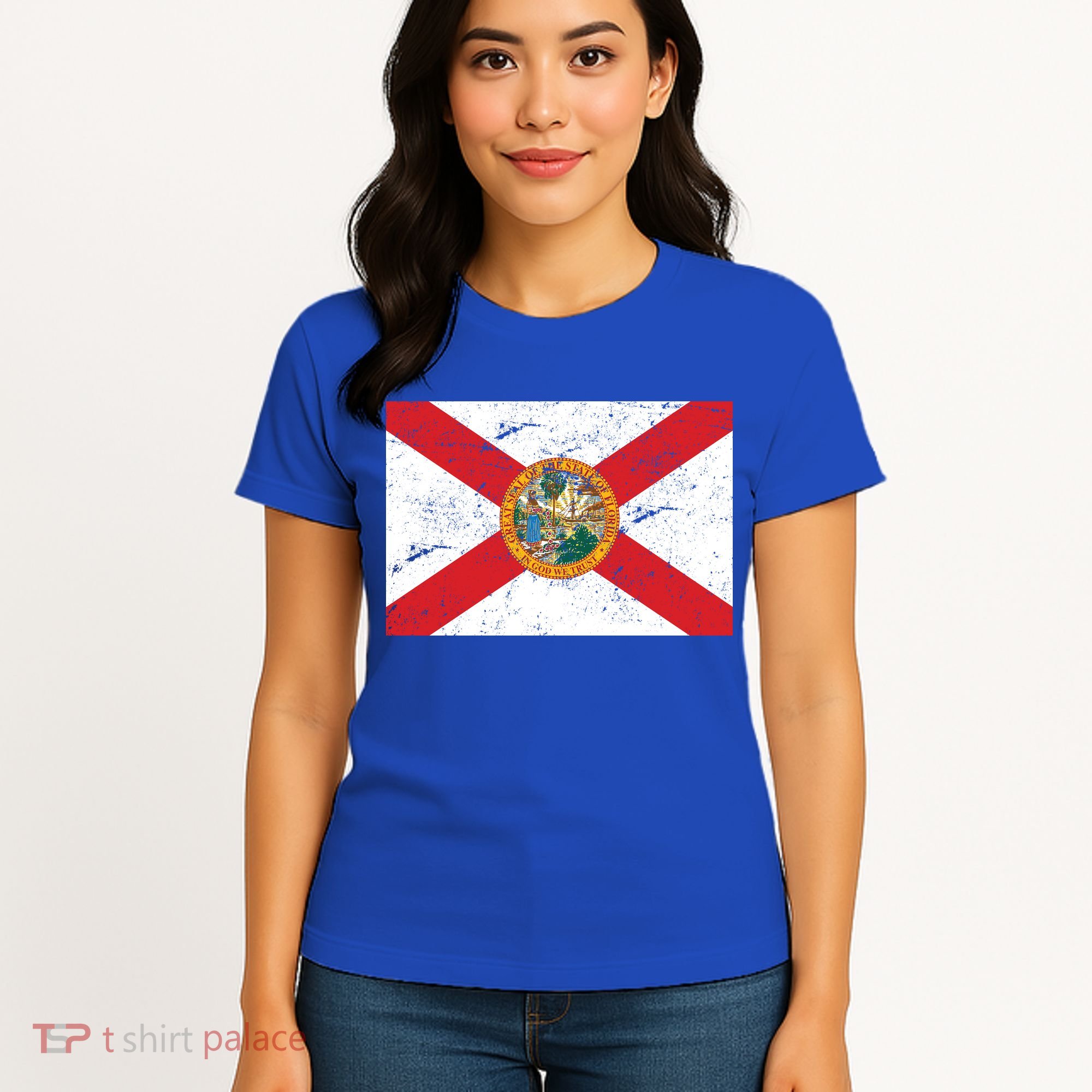 Florida Flag Distressed Vintage Women's T-Shirt