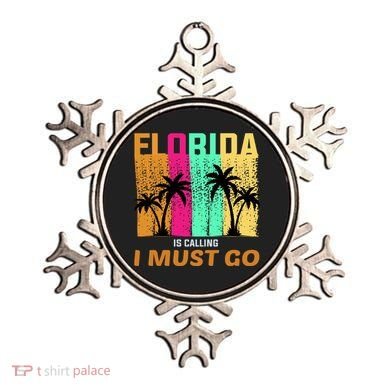 Florida Is Calling I Must Go Vintage Summer Beach Sun Ornament