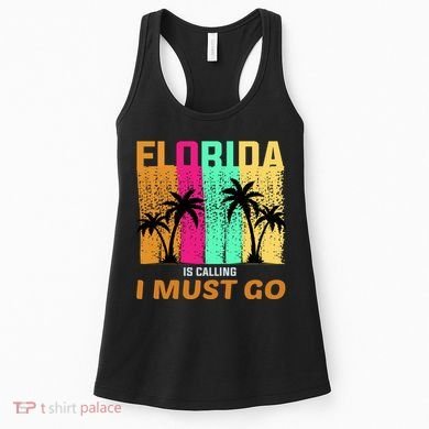 Florida Is Calling I Must Go Vintage Summer Beach Sun Women's Tank Top