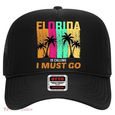 Florida Is Calling I Must Go Vintage Summer Beach Sun Hat