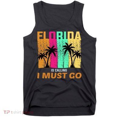 Florida Is Calling I Must Go Vintage Summer Beach Sun Tank Top
