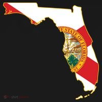 Florida Map State Flag Ornament thumb 1