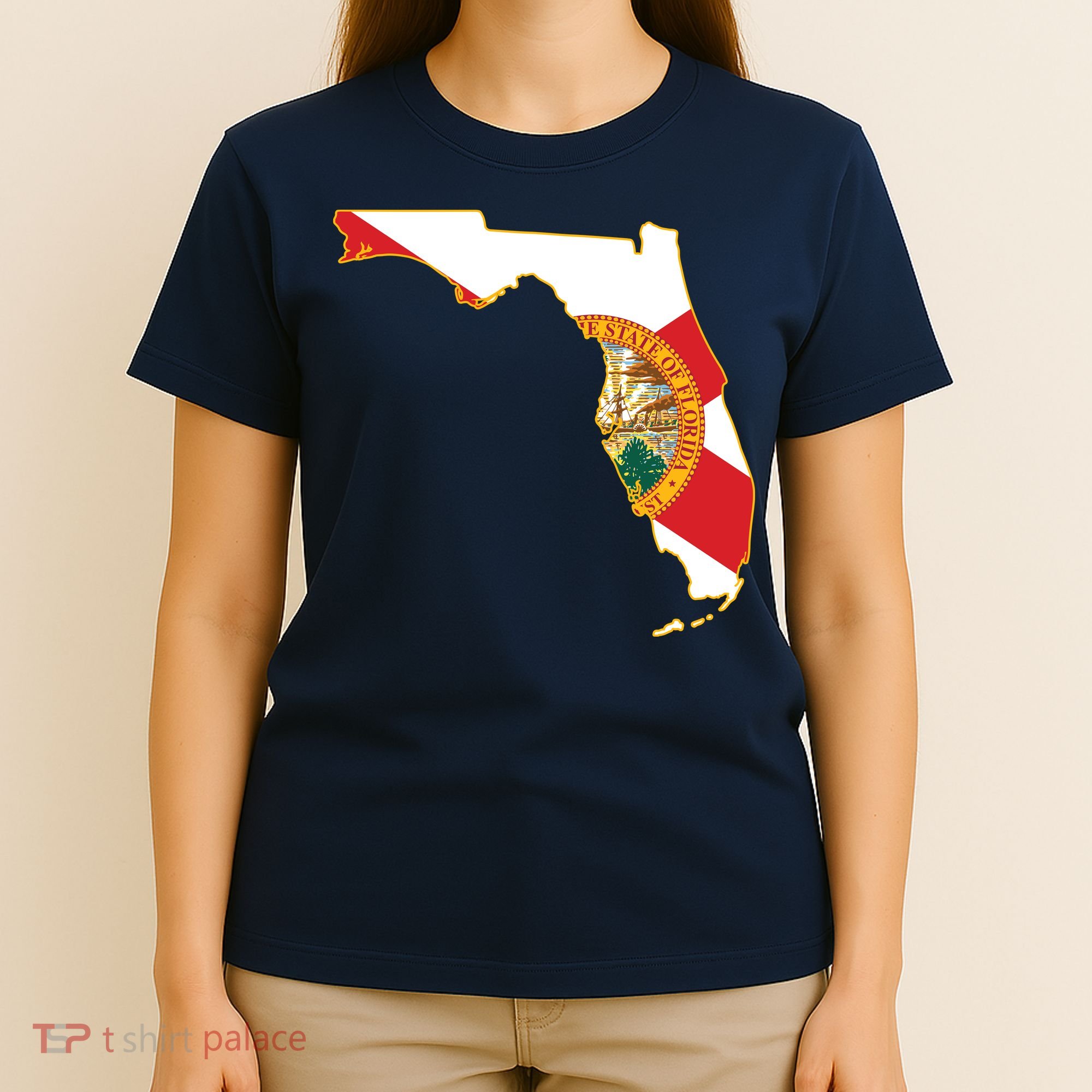 Florida Map State Flag T-Shirt