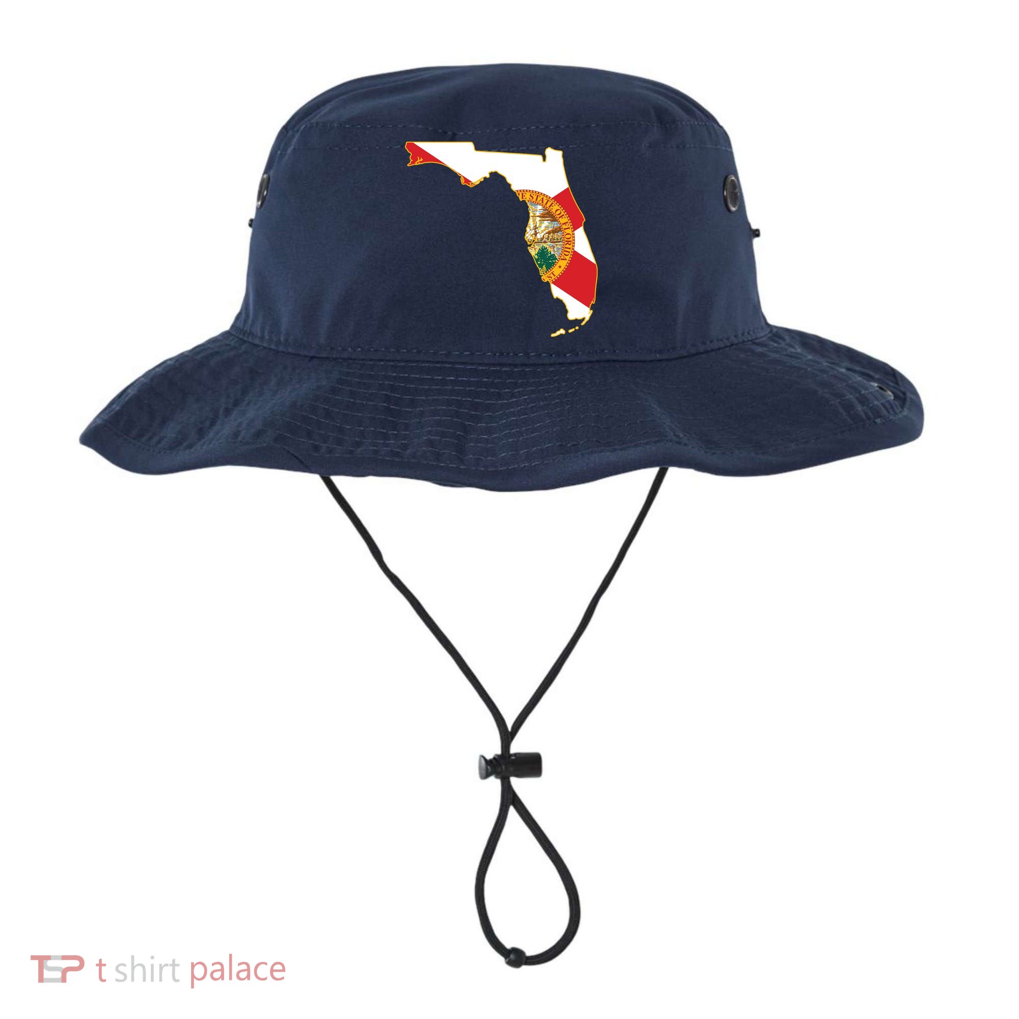 Florida Map State Flag Bucket Hat