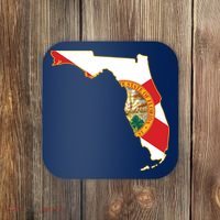 Florida Map State Flag Coaster thumb 0