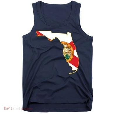 Florida Map State Flag Tank Top