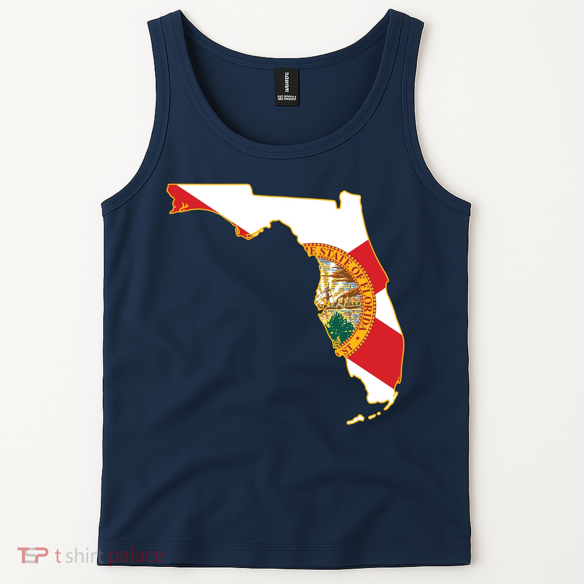 Florida Map State Flag Tank Top