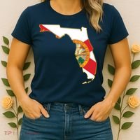 Florida Map State Flag Women's T-Shirt thumb 2