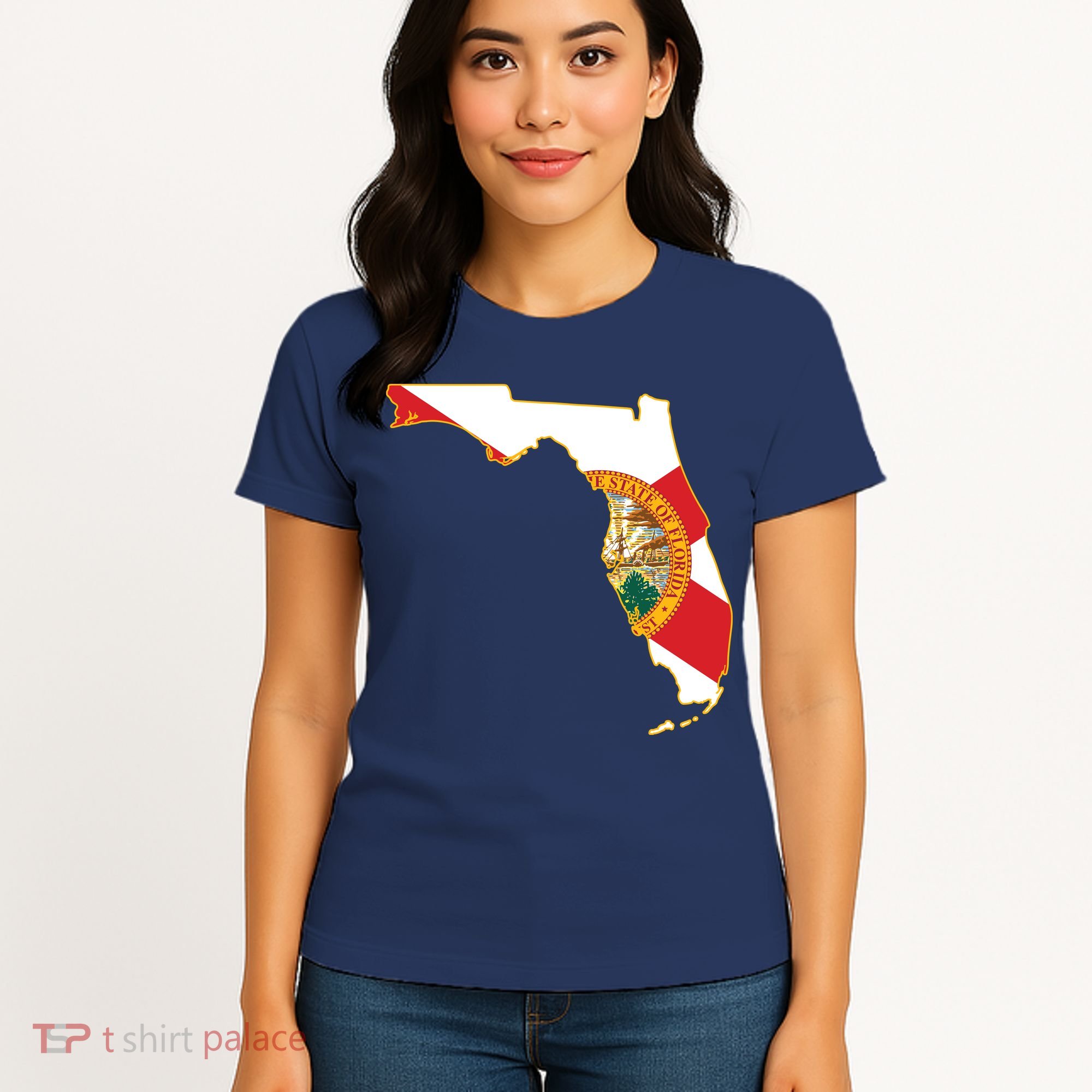 Florida Map State Flag Women's T-Shirt