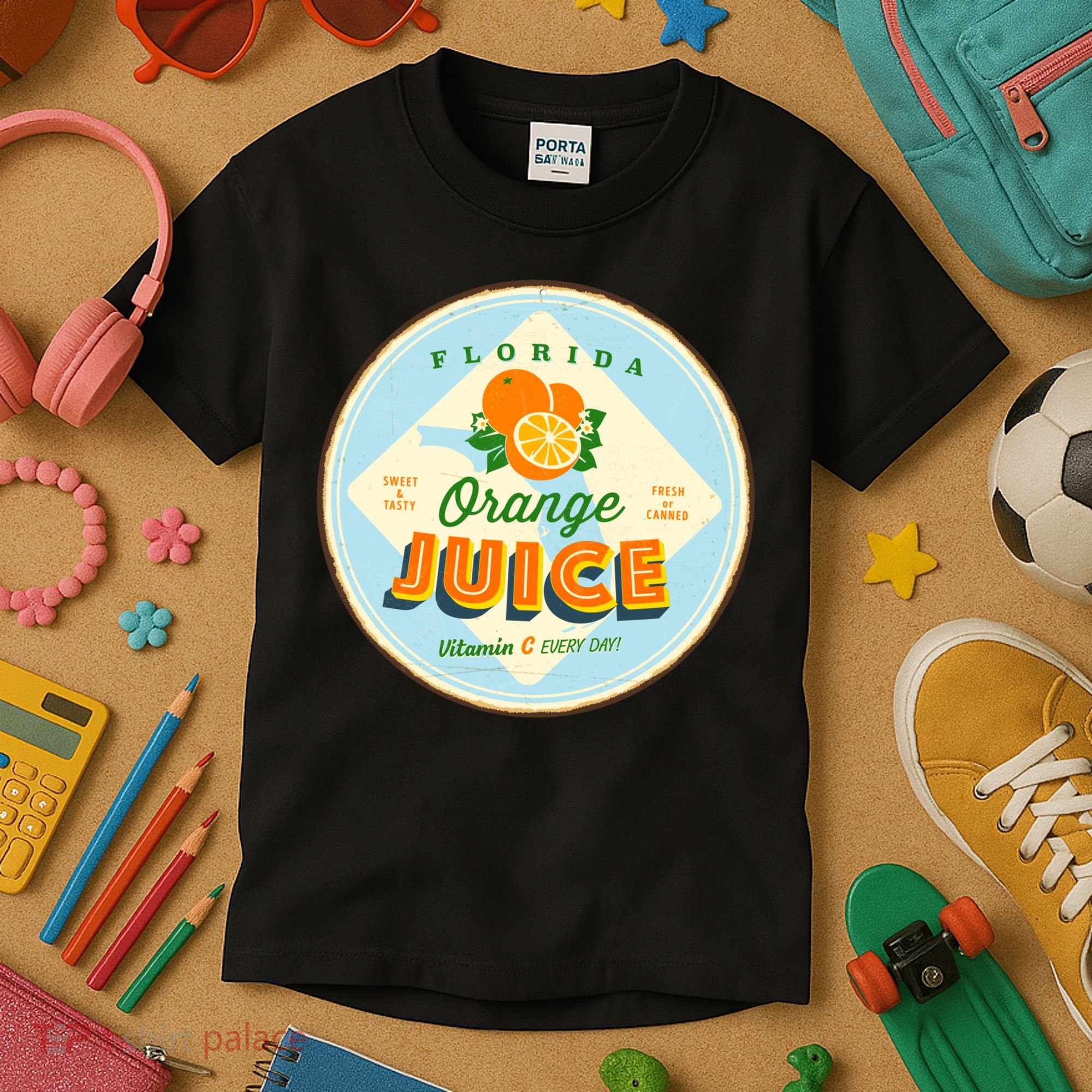 Florida Orange Juice Vitamin C Everyday Kids T-Shirt
