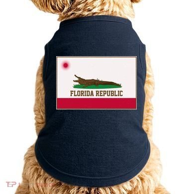 Florida Republic Vintage Alligator Flag Doggie Tank