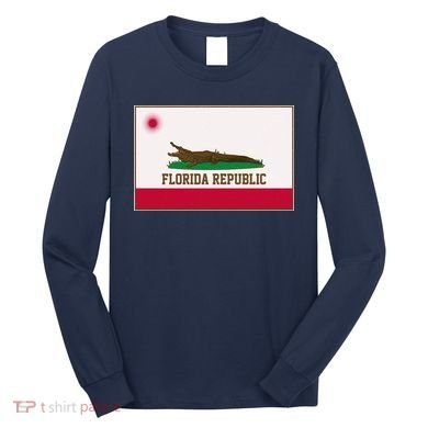 Florida Republic Vintage Alligator Flag Long Sleeve Shirt