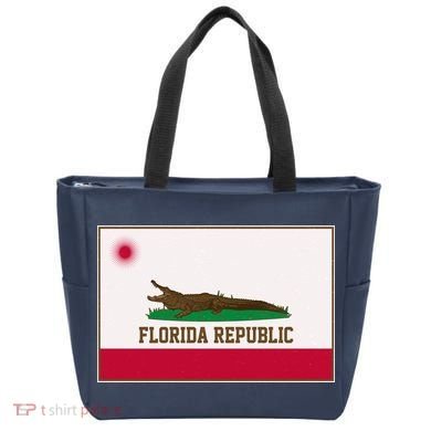 Florida Republic Vintage Alligator Flag Tote Bag
