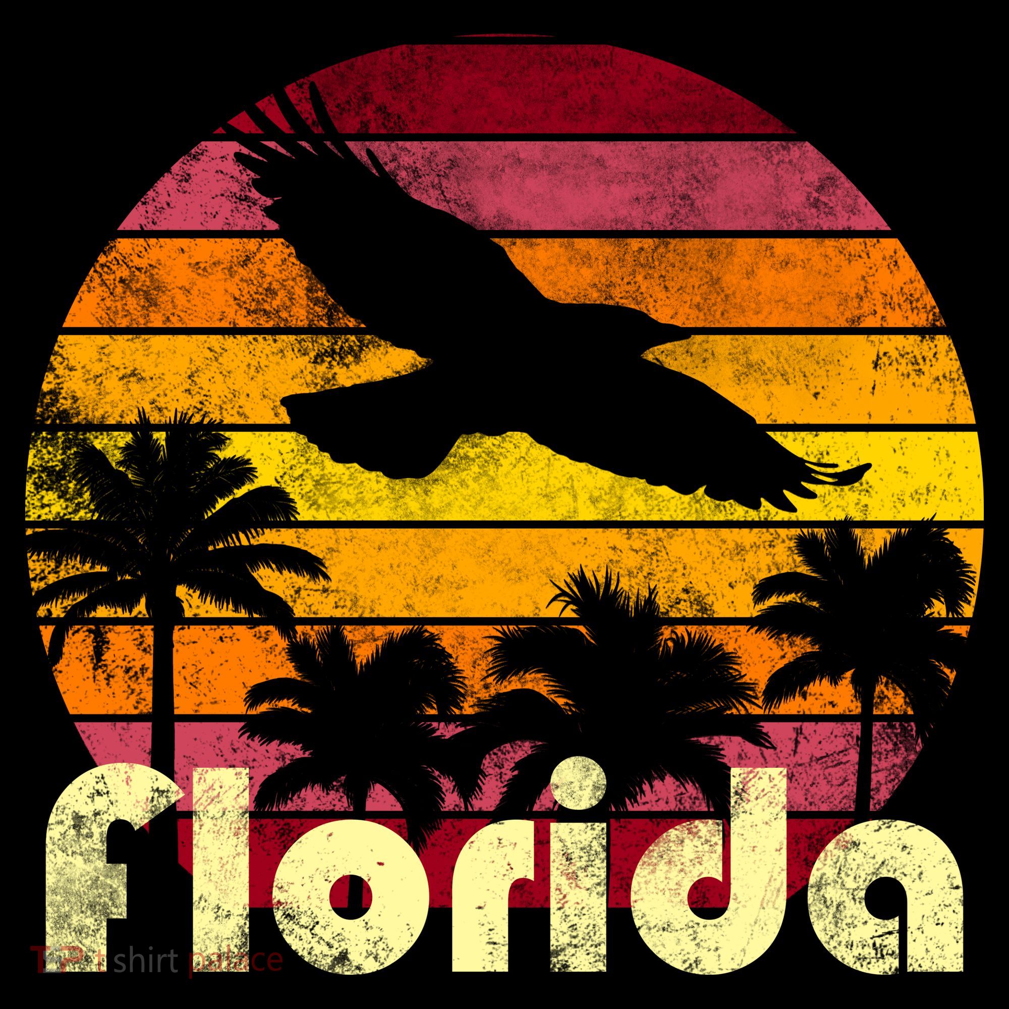 Florida Retro Sunset Ornament